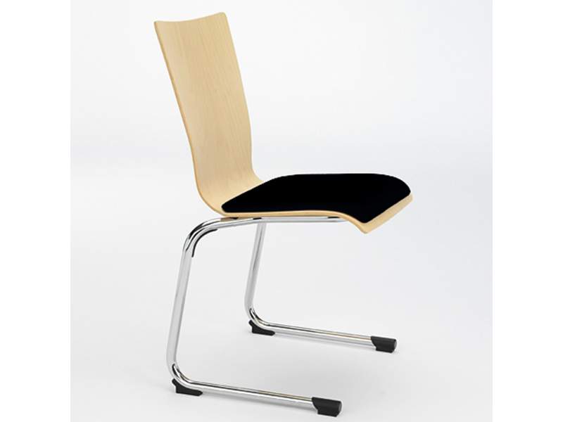 Freischwinger Besucherstuhl Holz Besucherstühle Schulung Holzschale Mauser Büro und Objektmöbel Mehrzweckstuhl trendstyle Serie 525/527