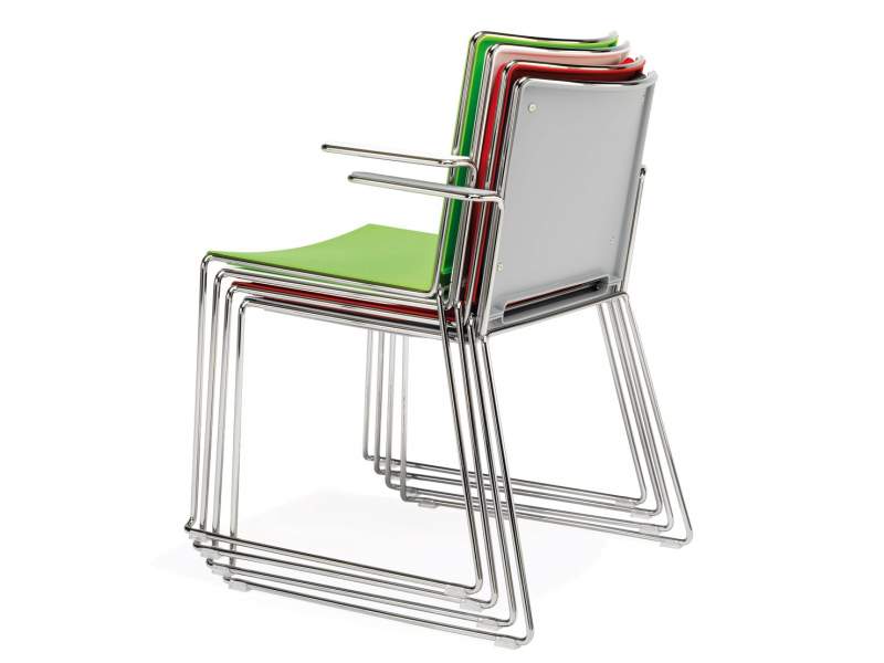 Besucherstuhl farbig Besucherstühle stapelbar Cafeteria Stühle Kunststoff Mauser Büro und Objektmöbel Mehrzweckstuhl trendstyle Serie 213