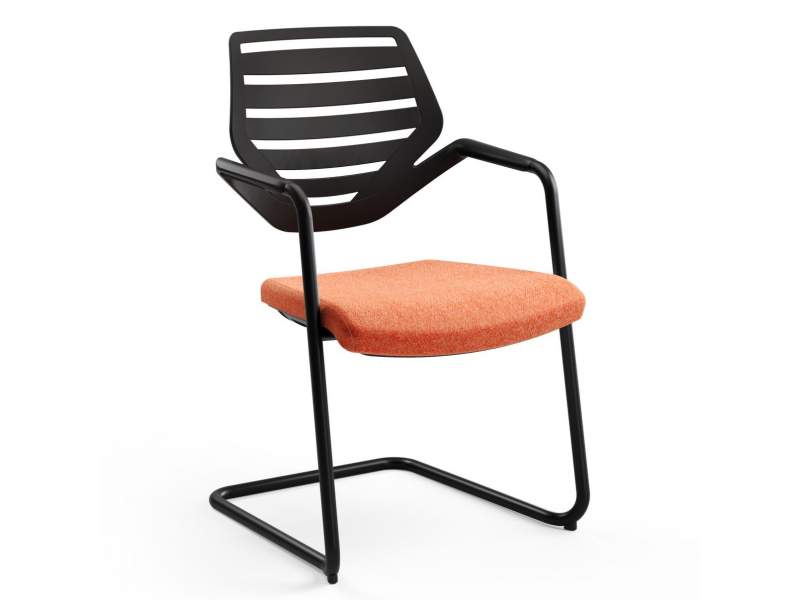 Besucherstuhl orange Besucherstühle Freiscwhinger Konferenzstuhl Büro Konferenzstühle König + Neurath K + N NOOK