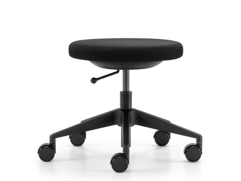 Schreibtischhocker schwarz Hocker drehbar Büro Hocker Girsberger Simplex 3D