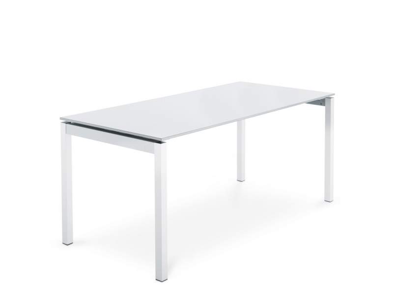 Design Schreibtisch weiß Arbeitstisch Büro Designer Schreibtische Büromöbel, Embru, eQ Vierbein-Arbeits- und Konferenztisch