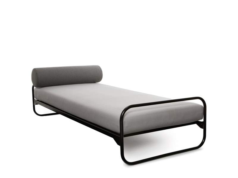 Liegen grau, Embru, Roth Bett Modell 455