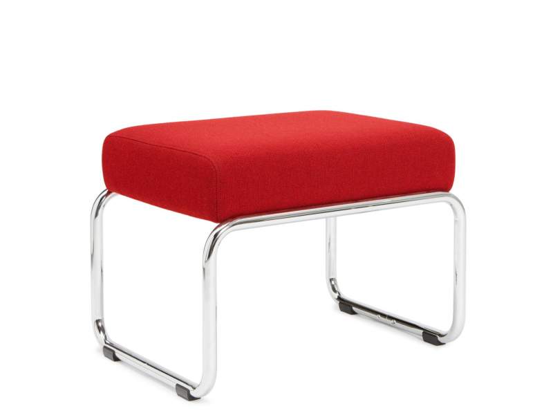 Hocker rot Polsterhocker, Embru, Moser Hocker Modell 1552