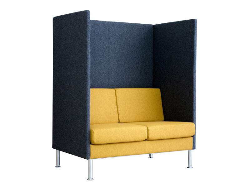 Loungesofa mit Trennwand Sofa Lounge gelb SMV Sitz- & Objektmöbel, MANHATTAN HighBack
mit German Design Award ausgezeichnet