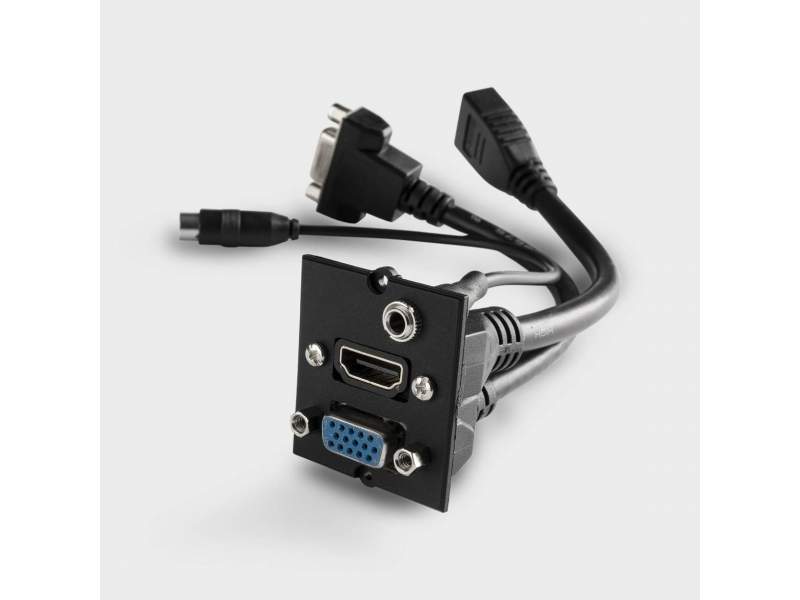 Kinnarps Anschlussmodul mit VGA- und Audioanschluss für Medientechnik