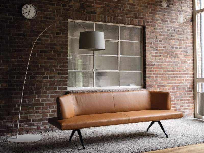 Sofa Leder Lounge Loungesofa, Wilkhahn, Insit Polsterbank