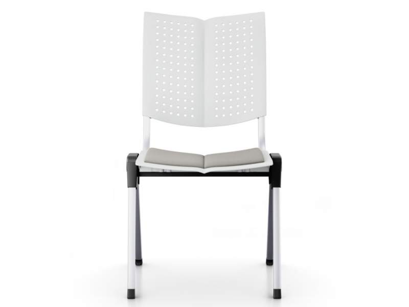Saalbestuhlung weiss stapelbar, Besucherstuhl, Kunststoffschale Besucherstühle stapelbar ergonomisch, Flokk, HÅG Conventio Wing