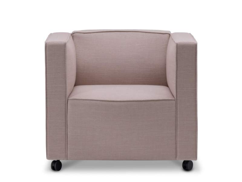 Loungesessel rosa Sessel Lounge mit Rollen Sitzmöbel Offect Pauline