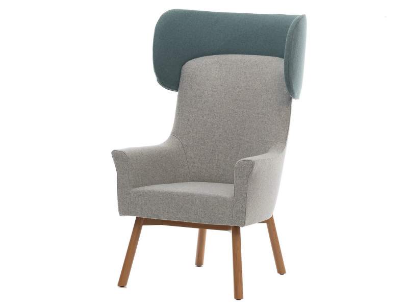 Loungesessel grau Sessel mit Kopfstütze Lounge Consento Assmann Büromöbel Lucca