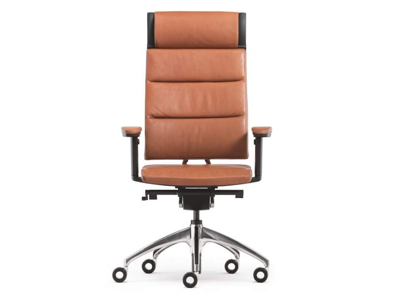 Bürodrehstuhl Leder braun Büro Drehstühle Chefsessel Hürostühle mit Kopfstütze open up modern classic