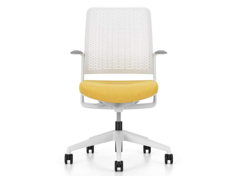 Bürostuhl gelb Bürodrehstuhl weiss Drehstuhl Büro Netzgewebe Nowy Styl WithME