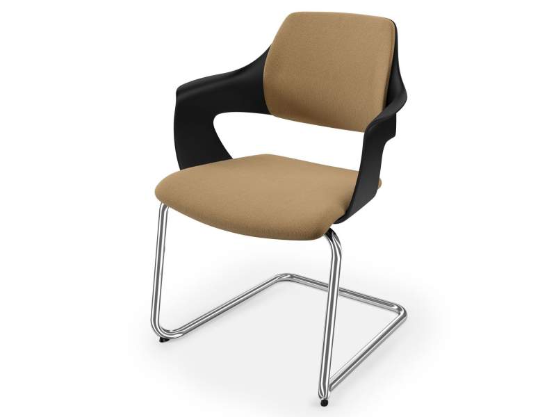 Besucherstuhl braun Besucherstühle Konferenzstuhl Büro Konferenzstühle stapelbar Freischwinger König + Neurath K + N NOOK SHELL