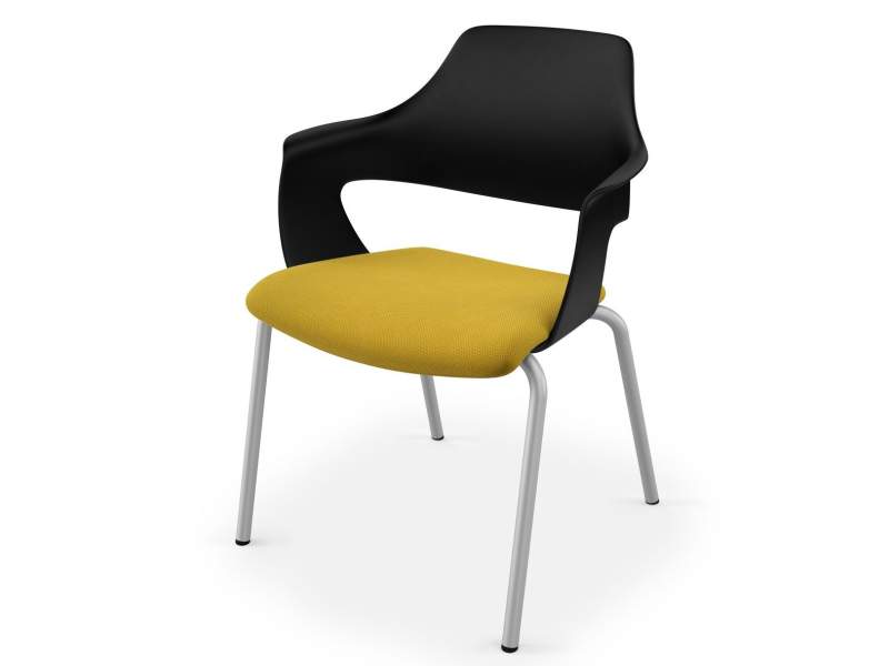 Besucherstuhl gelb Besucherstühle Konferenzstuhl Büro Konferenzstühle stapelbar König + Neurath K + N NOOK SHELL