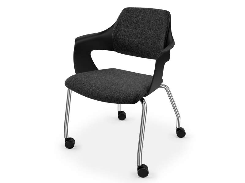 Besucherstuhl schwarz Besucherstühle auf Rollen Konferenzstuhl Büro Konferenzstühle König + Neurath K + N NOOK SHELL