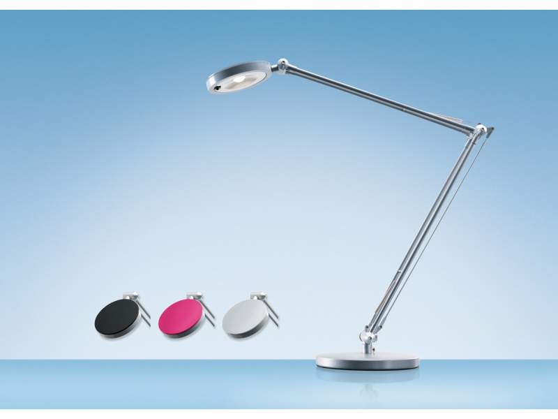 Tischlampe modern LED Schreibtisch Lampe Design Tischleuchte silber, Hansa, LED 4 you