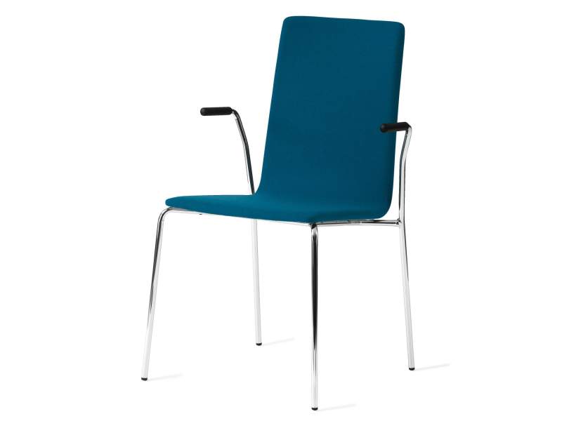 Besucherstuhl blau Besucherstühle Konferenzstühle Cafeteria Stuhl Skandiform, Bombito High