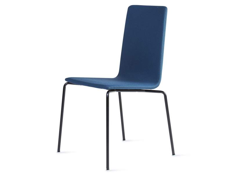 Besucherstuhl blau Besucherstühle Konferenzstühle Cafeteria Stuhl Skandiform, Bombito High