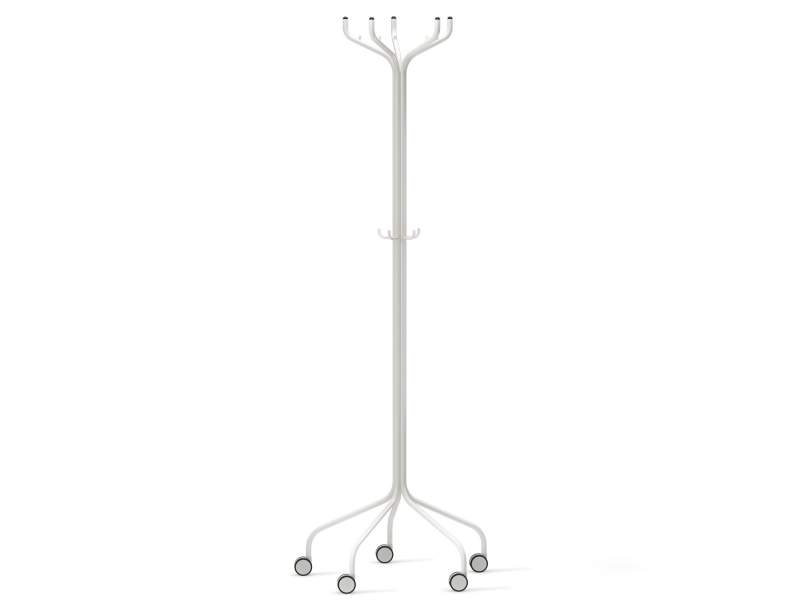 Kleiderständer auf Rollen Kleiderhänger weiss Garderobe Skandiform Roll