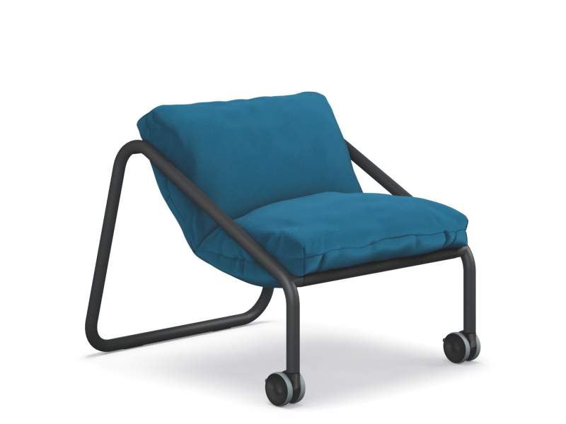 Sessel blau Lounge Sedus se:lab sofa
fahrbar