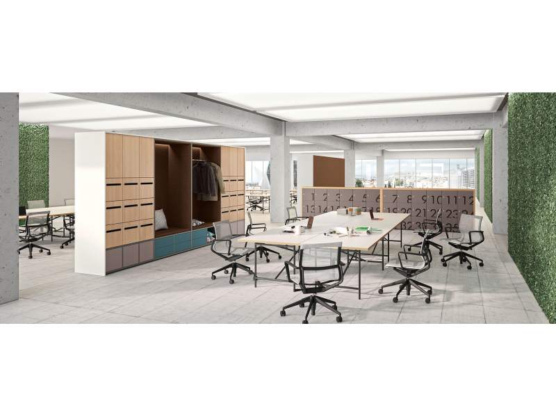 Modulare Sitzgruppen Lounge Büro rot Werner works basic S – Schrankkojen