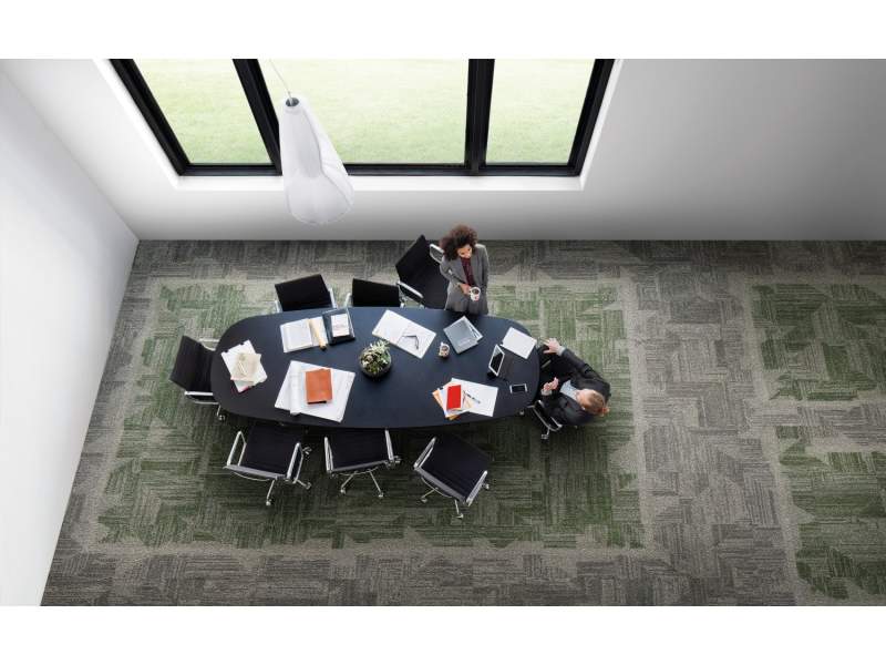 Textiler Bodenbelag Teppichfliesen Interface Open Air 403 Accent