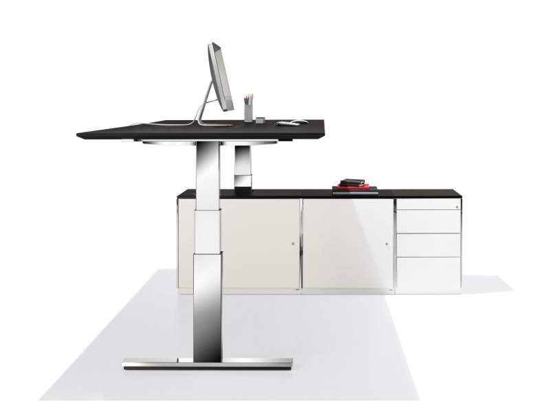 Stehtisch modern, Schreibtisch höhenverstellbar Büromöbel Schreibtische ergonomisch  WINI, WINEA PRO Arbeitstisch