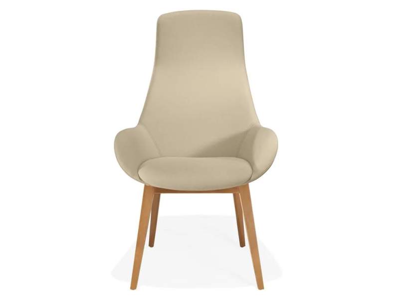 Loungesessel Holz Sessel beige Lounge Sitzmöbel Kusch+Co Lupino