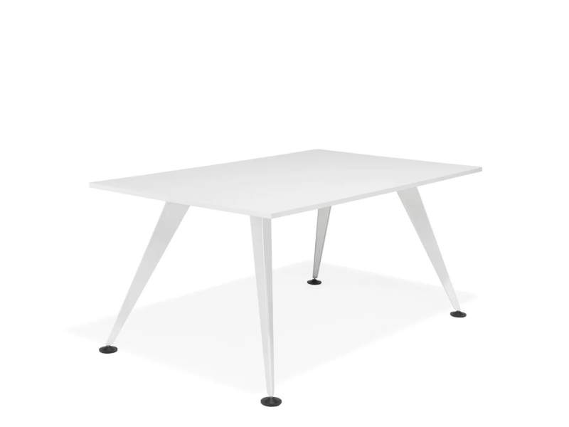Konferenztisch weiss Konferenztische Büro Kusch+Co Comta Tisch rechteckig mit Metallfüßen