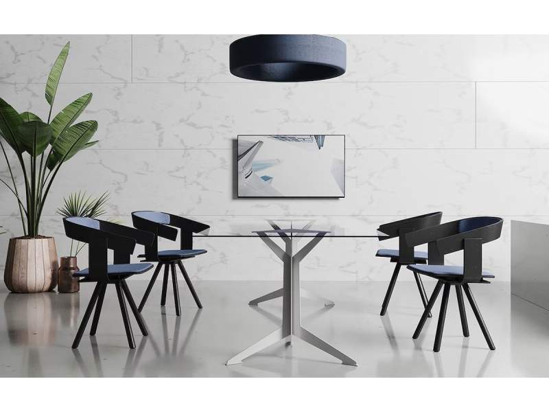 Konferenztische Glas Konferenztisch Büro, Neudoerfler, Dreyfuss
rechteckige Tischplatte