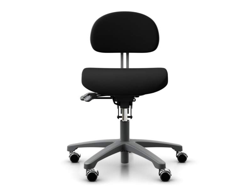 Büro Drehstuhl schwarz Drehstühle ESD Kassenstuhl Industriestuhl Flokk RH Activ 301