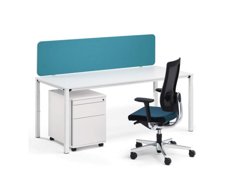 Schreibtisch 4-Fuss filigran Büro weiss | Arbetsplatz, Bürotisch, Sedus, temptation four