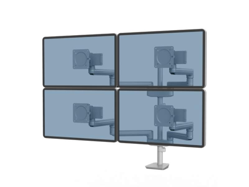 Monitorhalter Tischhalterungen schwarz Monitorhalterungen Fellowes Tallo Modular™ Monitorarm 4FFS - Silber