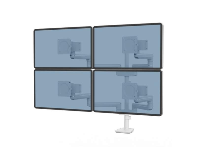Monitorhalter Tischhalterungen schwarz Monitorhalterungen Fellowes Tallo Modular™ Monitorarm 4FFS - Weiß