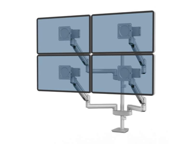 Monitorhalter Tischhalterungen schwarz Monitorhalterungen Fellowes Tallo Modular™ Monitorarm 4FMS - Silber
