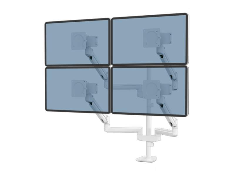 Monitorhalter Tischhalterungen schwarz Monitorhalterungen Fellowes Tallo Modular™ Monitorarm 4FMS - Weiß