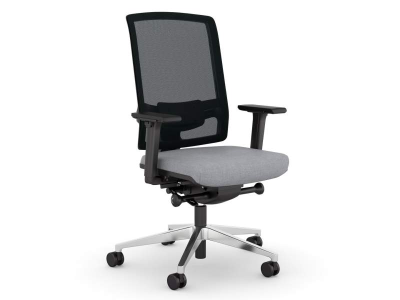 Bürostuhl grau Drehstühle schwarz ergonomischer Bürodrehstuhl exklusiv, viasit, F1