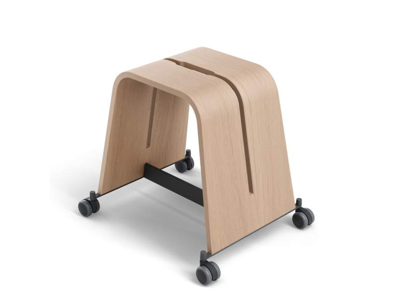 fahrbarer Hocker Holz Brunner boards Hocker