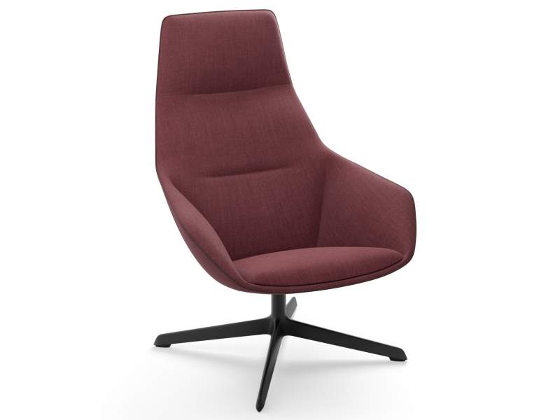 Loungesessel rot Sessel drehbar Brunner ray soft lounge