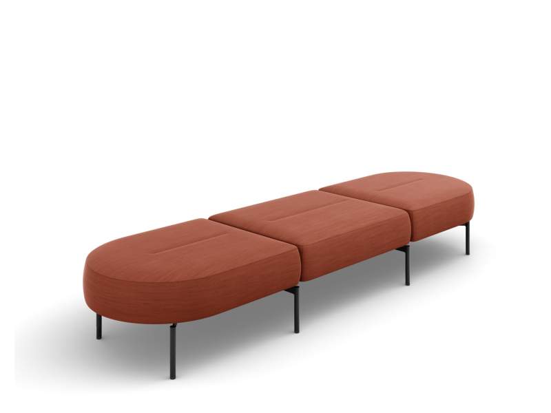Bank orange Bänke Lounge Brunner oval