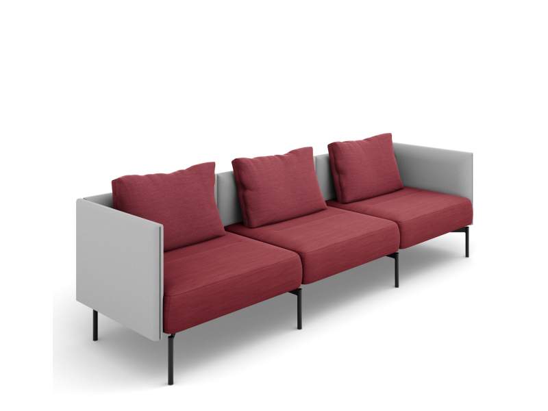 Loungesofa rot Sofa Lounge Brunner oval