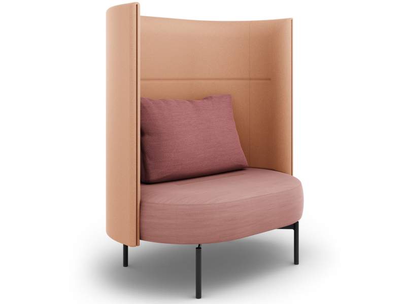 Loungesessel rosa Sessel mi Trennwand Lounge Brunner oval