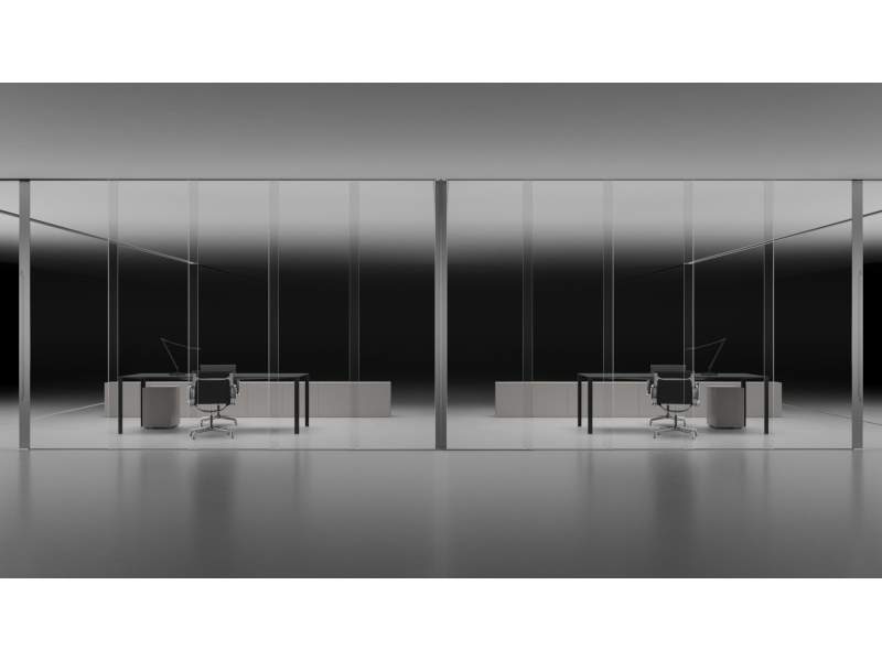Raumhohe Trennwaende Glas Stellwand, Unifor, Parete SC&A