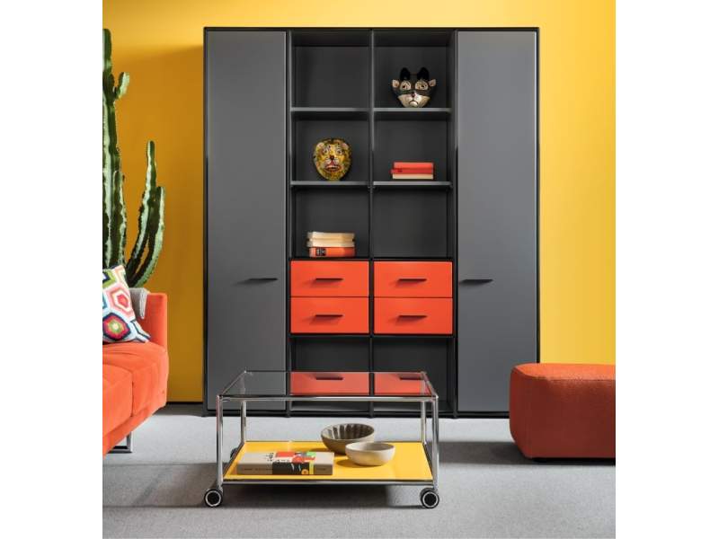 modulares Schranksystem Türschrank Regal anthrazit Bosse Schrank LES COULEURS® LE CORBUSIER