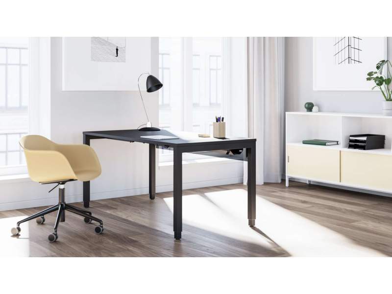 Höhenverstellbarer Schreibtisch elektrisch ergonomische Schreibtische Bürotisch höhenverstellbar Bürotische schwarz Hüba TETRA W