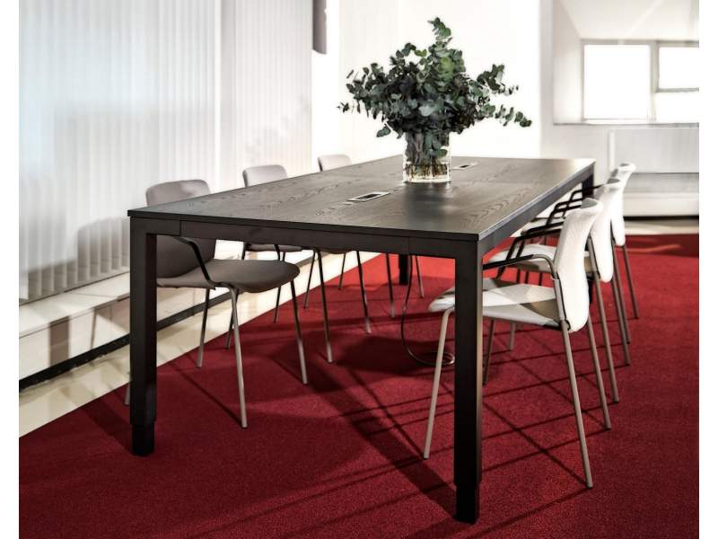 elektrisch höhenverstellbarer Konferenztisch Büro Konferenztische schwarz Büro TETRA M