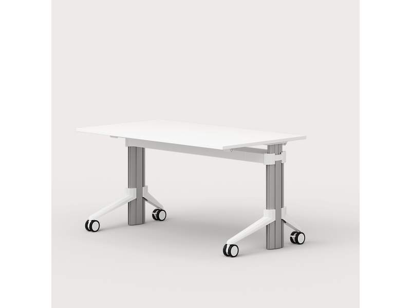 Höhenverstellbarer Schreibtisch Büro Schreibtische weiß |ergonomische Büromöbel, Leuwico, GO² move Sitz-/Stehtische