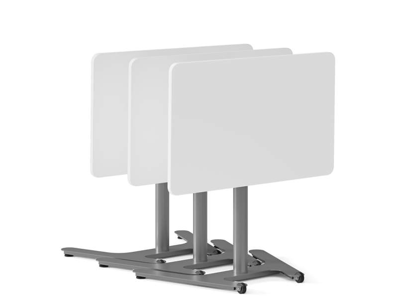 Monosäulentisch weiss Schreibtisch klappbar Schreibtische höhenverstellbar Arbeitstisch klappbarer Einzeltisch König + Neurath TALO.YOU ONE
