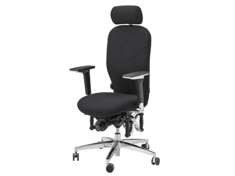 Büro Drehstuhl schwarz Drehstühle mit Kopfstütze Bürostuhl Haider BIOSWING 450/460 iQ