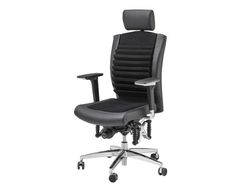 Ergonomischer Bürostuhl schwarz Schreibtischstuhl ergonomisch, Haider BIOSWING 560 iQ Detensor