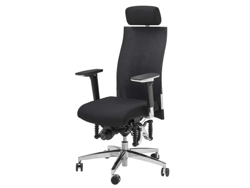 Ergonomischer Bürostuhl schwarz Schreibtischstuhl ergonomisch Drehgstuhl Büro Drehstühle Haider BIOSWING 660/670 Netz